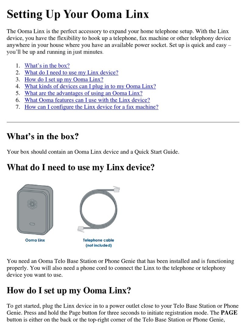 ooma Linx User instructions