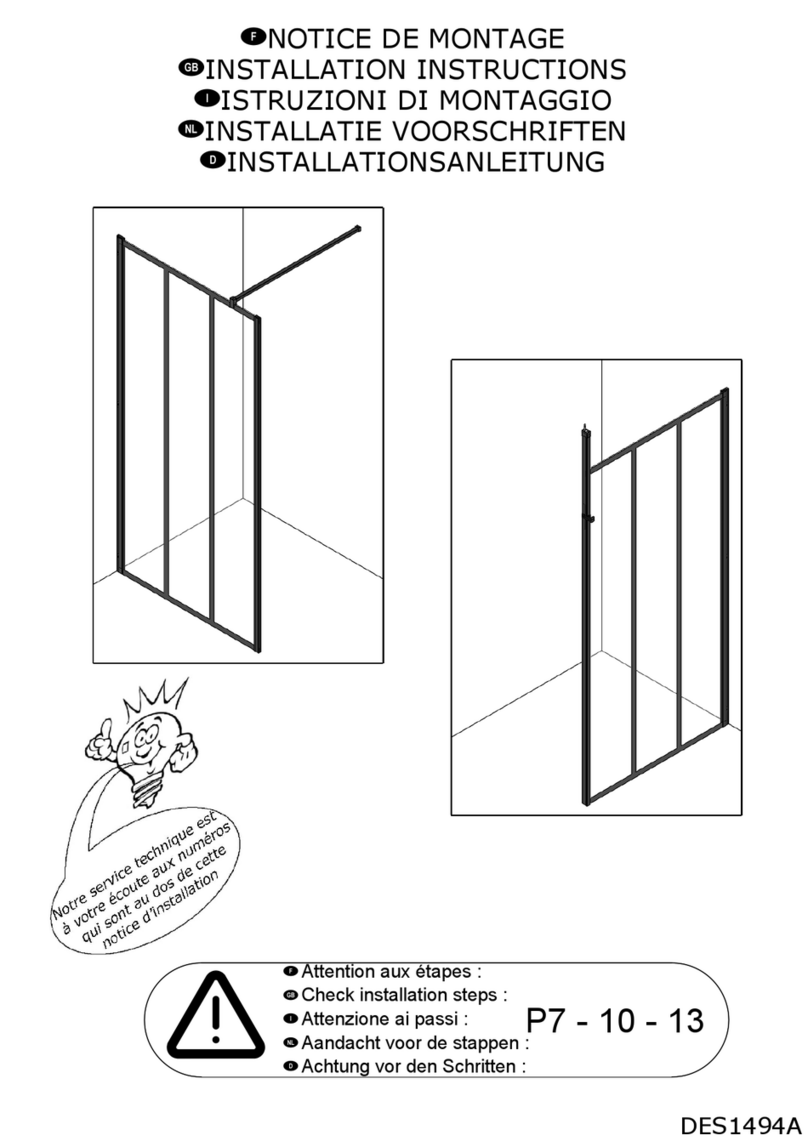 Kinedo SMART DESIGN SOLO WAND FACTORY installation instructions