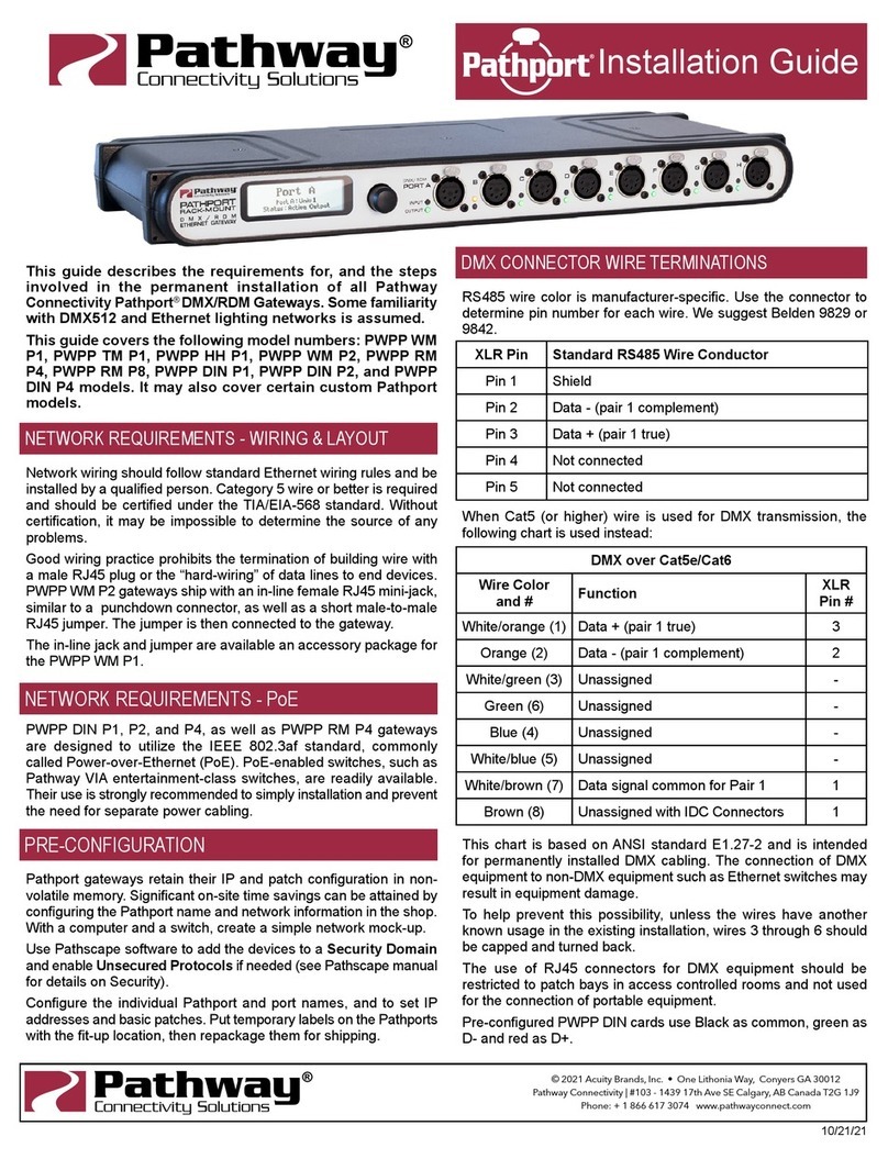 pathway Pathport PWPP WM P2 installation guide