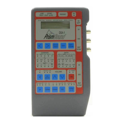 Prism Sound DSA-1 Operation manual