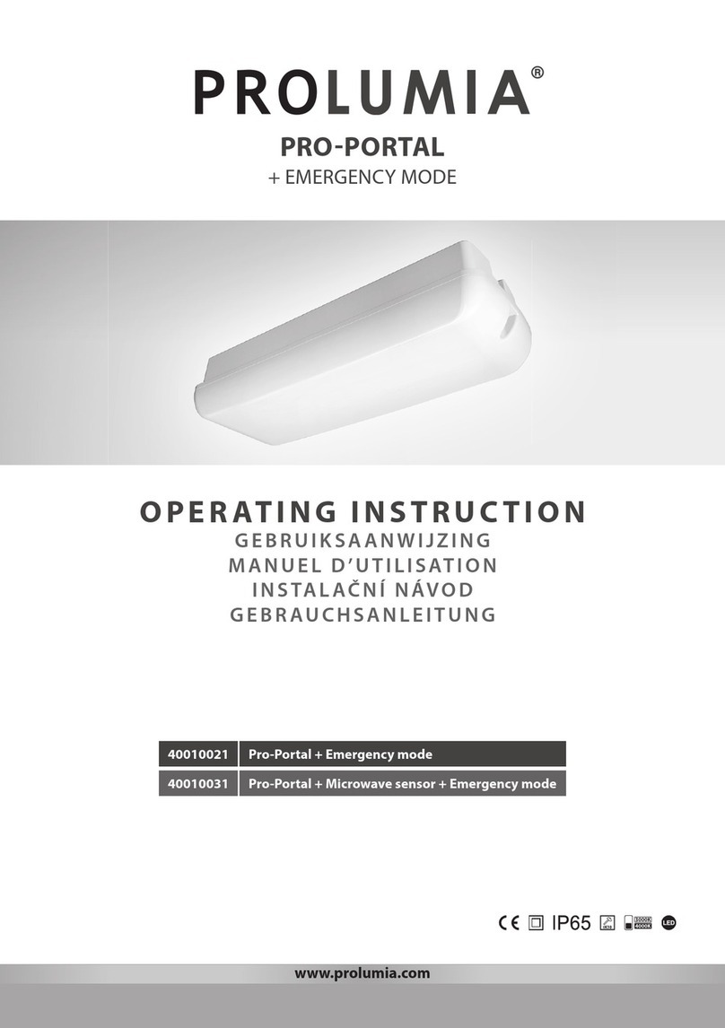 PROLUMIA PRO-PORTAL 40010021 Operating	 instruction