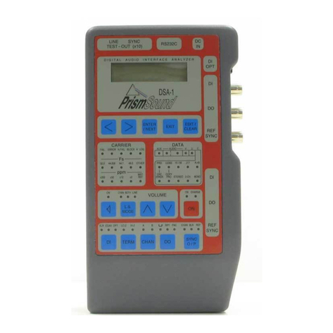 Prism Sound DSA-1 Manager User manual