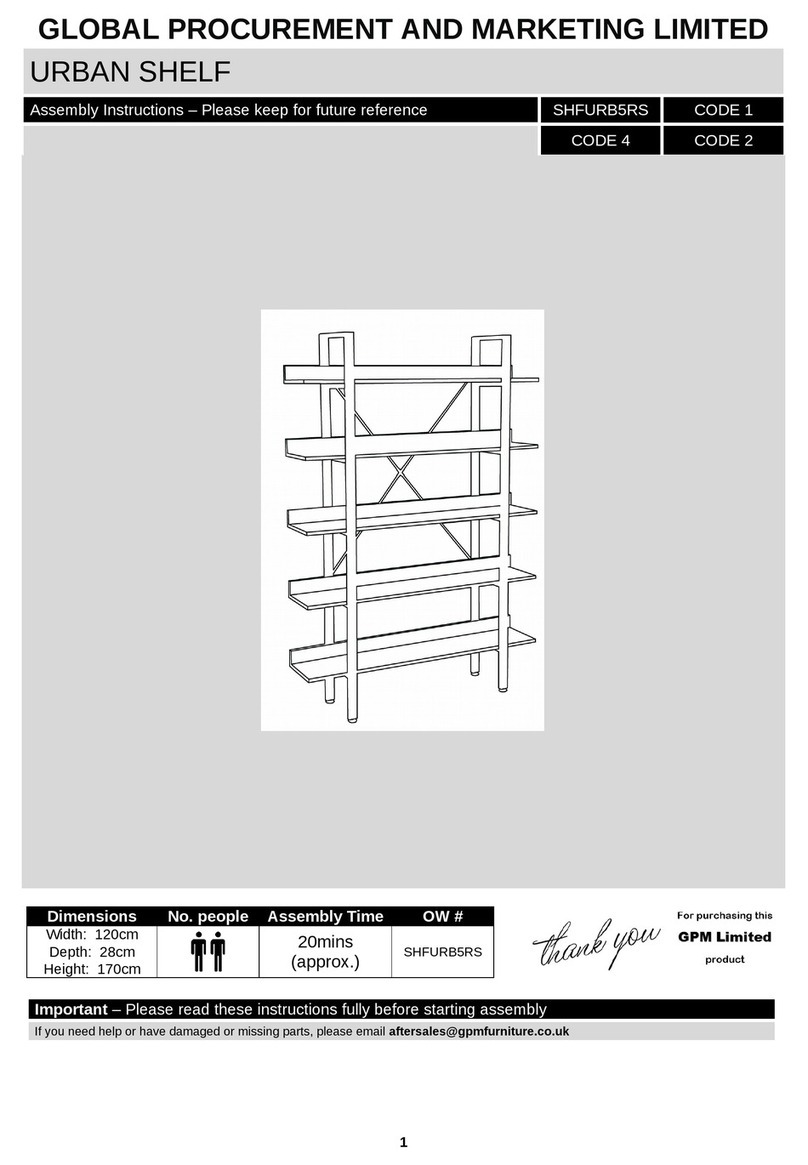 GPM SHFURB5RS Assembly instructions