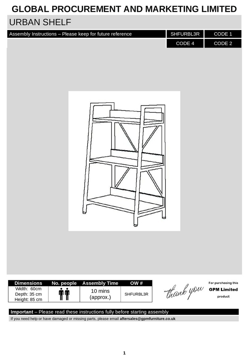 GPM SHFURBL3R User manual GPM SHFURBL3R User manual