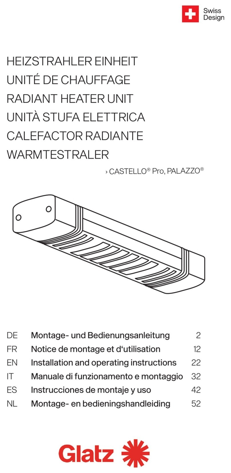 Glatz CASTELLO Pro Installation and operating instructions