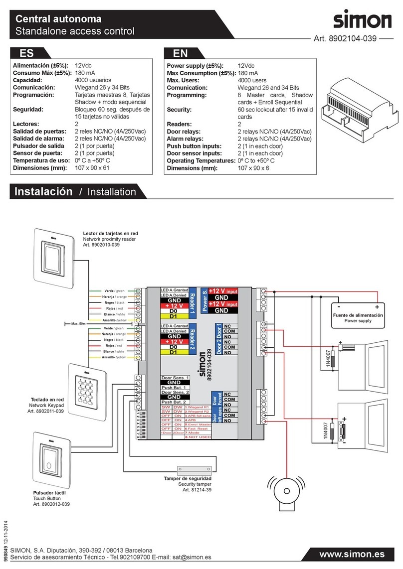 Simon 8902104-039 User manual