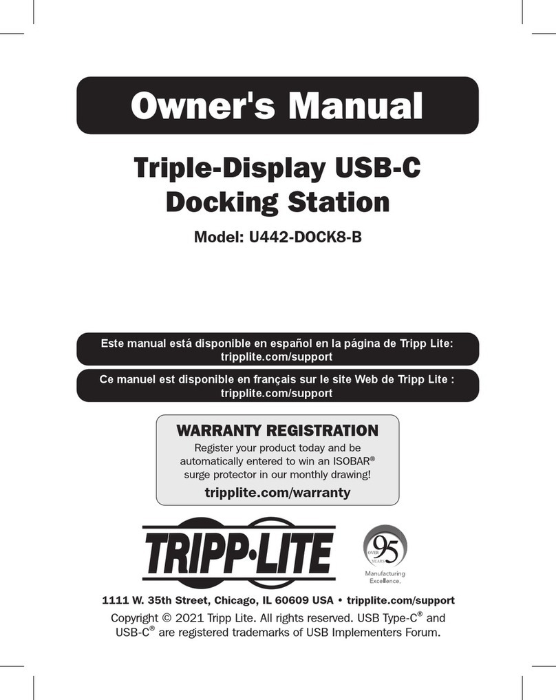 Tripp Lite U442-DOCK8-B User manual Tripp Lite U442-DOCK8-B User manual