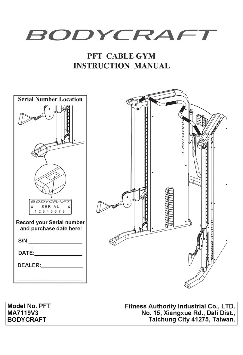 Body Craft PFT User manual Body Craft PFT User manual