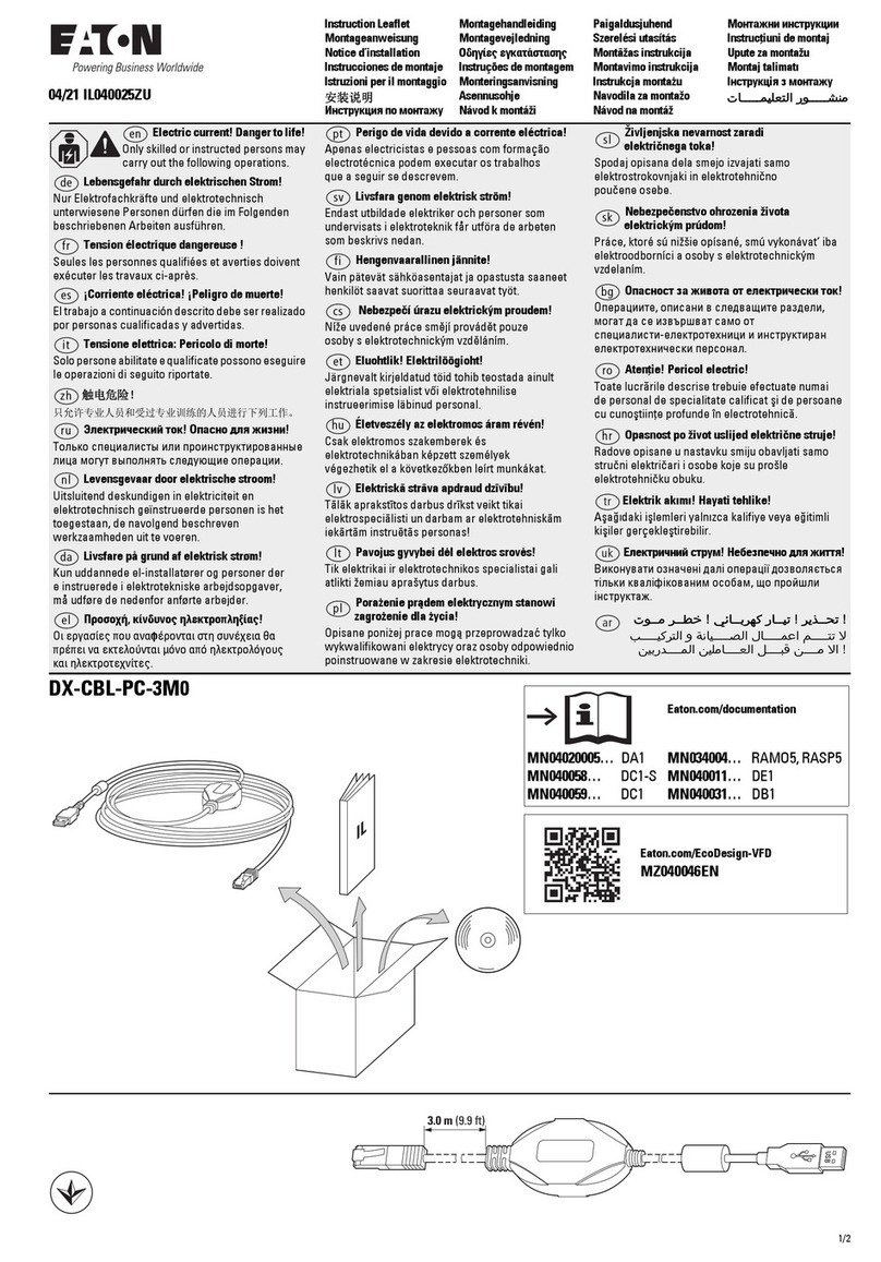 Eaton DX-CBL-PC-3M0 Instruction leaflet Eaton DX-CBL-PC-3M0 Instruction leaflet