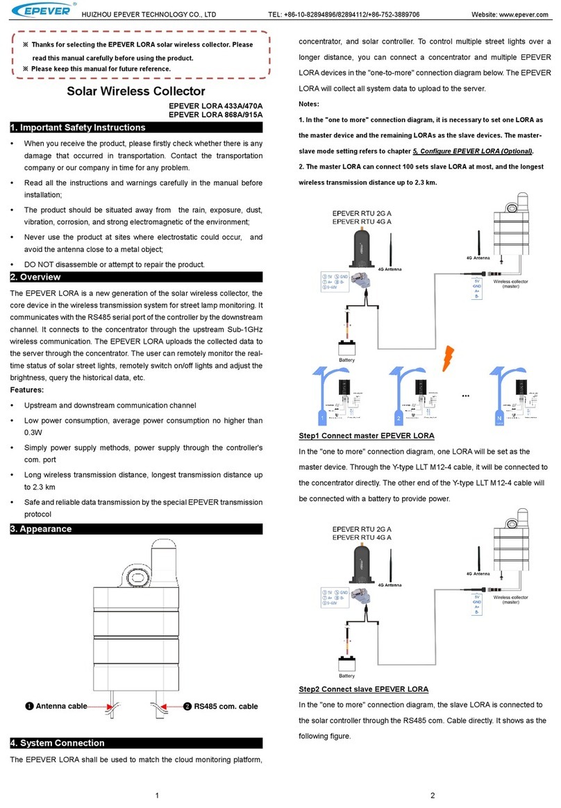 Epever LORA 433A/470A User manual