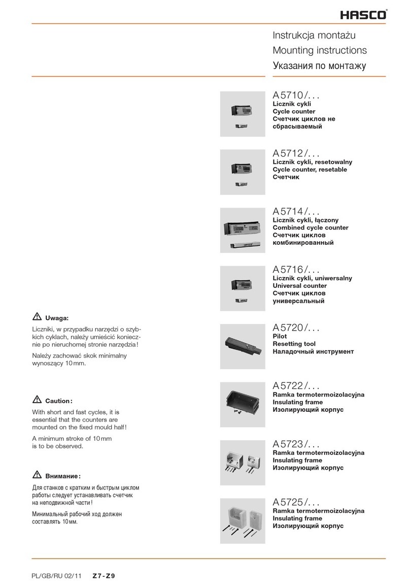 Hasco A 5710 Series Mounting instructions