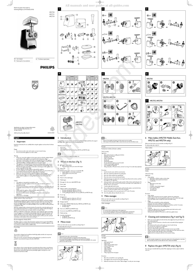 Philips HR2730 user manual