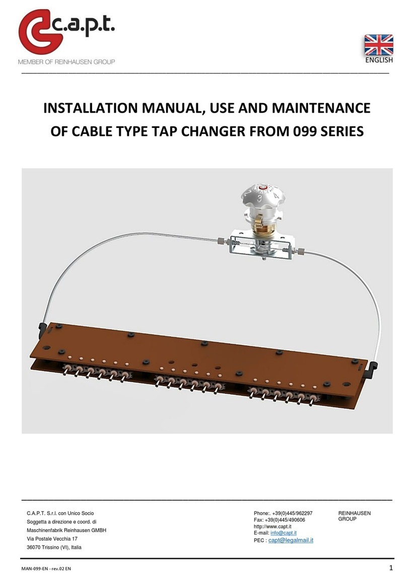 Reinhausen c.a.p.t. 099 Series Installation manual & maintenance