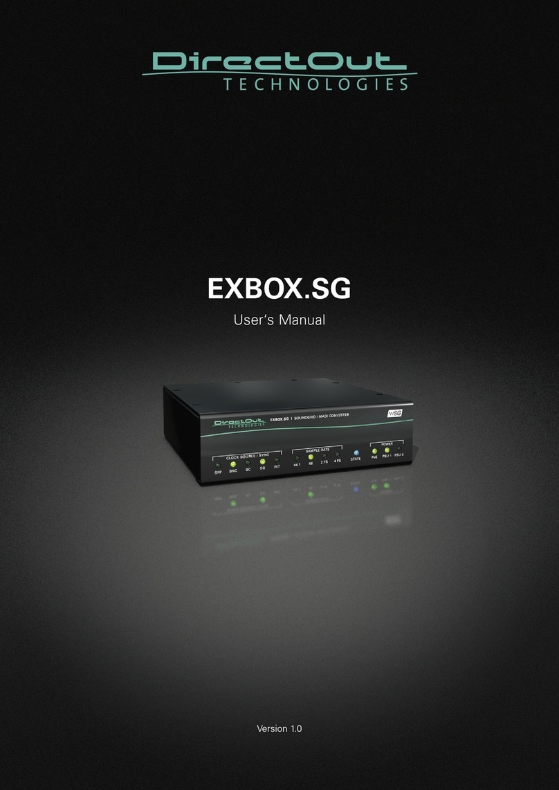 DirectOut Technologies EXBOX.SG User manual