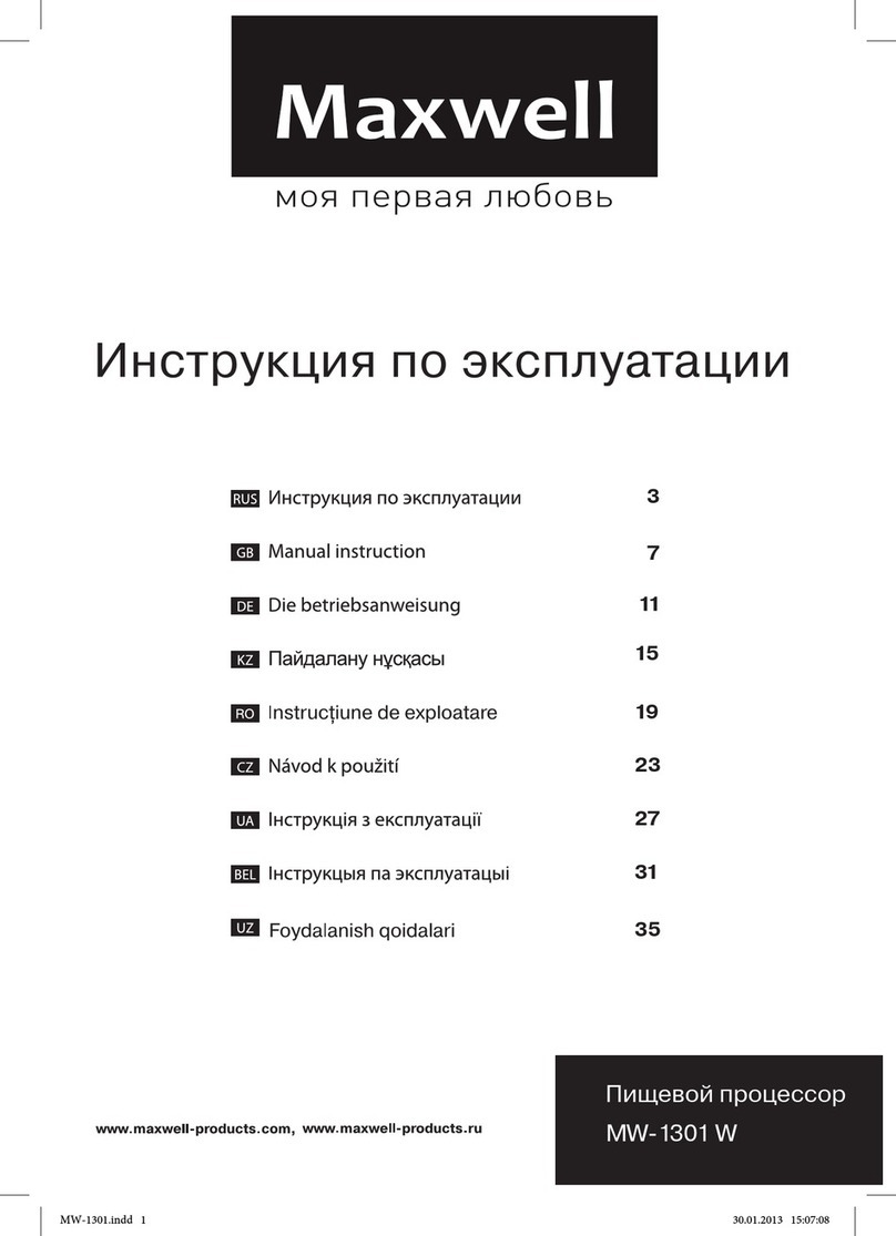 Maxwell MW-1301 W User manual