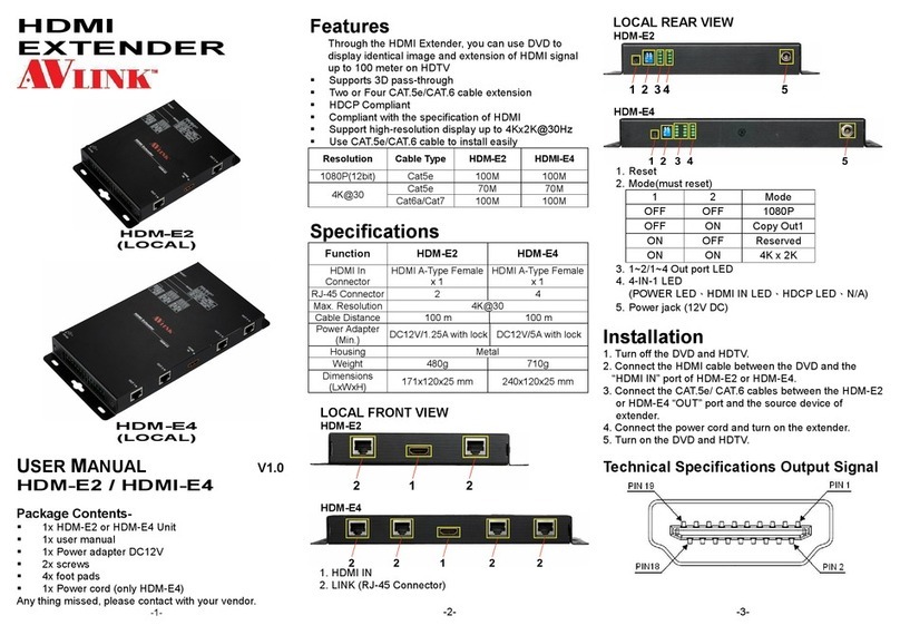 AVLink HDM-E2 user manual