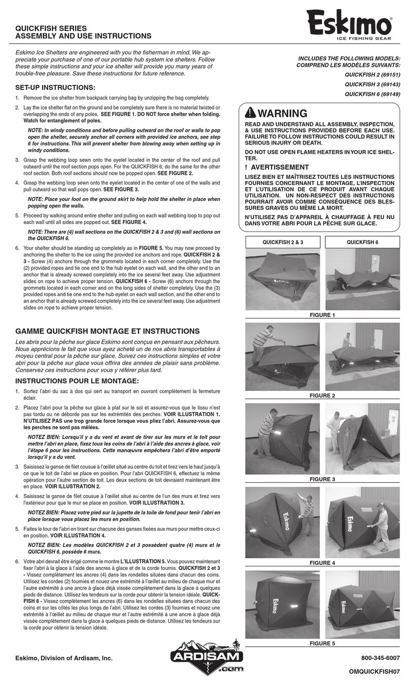 Ardisam Eskimo QUICKFISH Series Assembly and use instructions