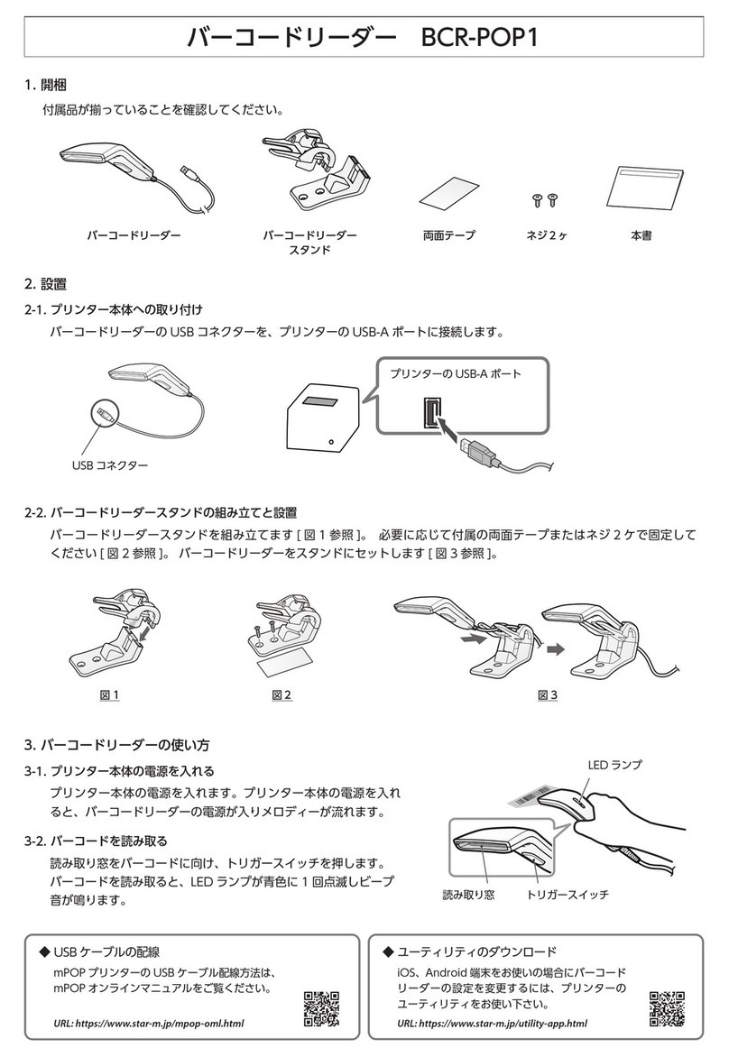 Star Micronics BCR-POP1 quick start guide
