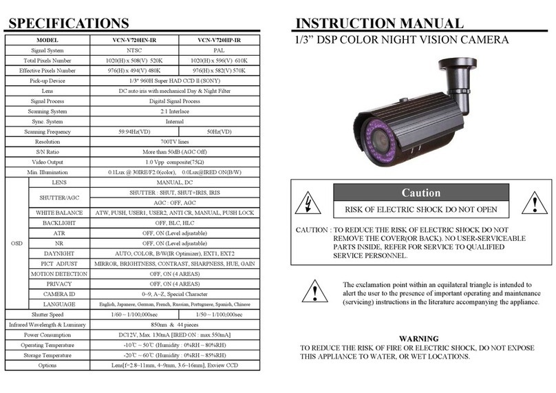 Visionite VCN-V720HN-IR instruction manual