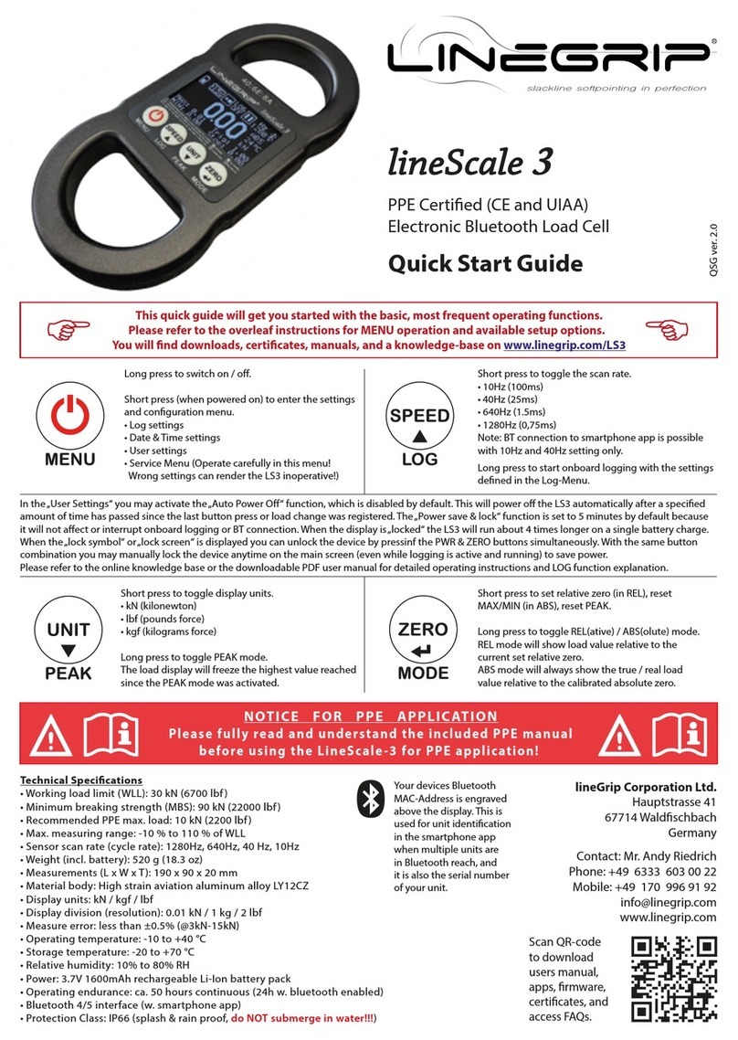 Linegrip lineScale 3 quick start guide