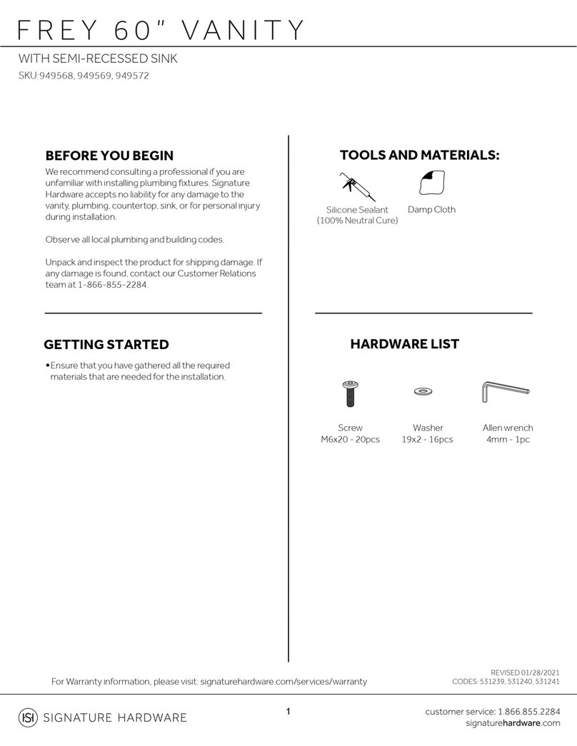 Signature Hardware FREY 949568 User manual Signature Hardware FREY 949568 User manual
