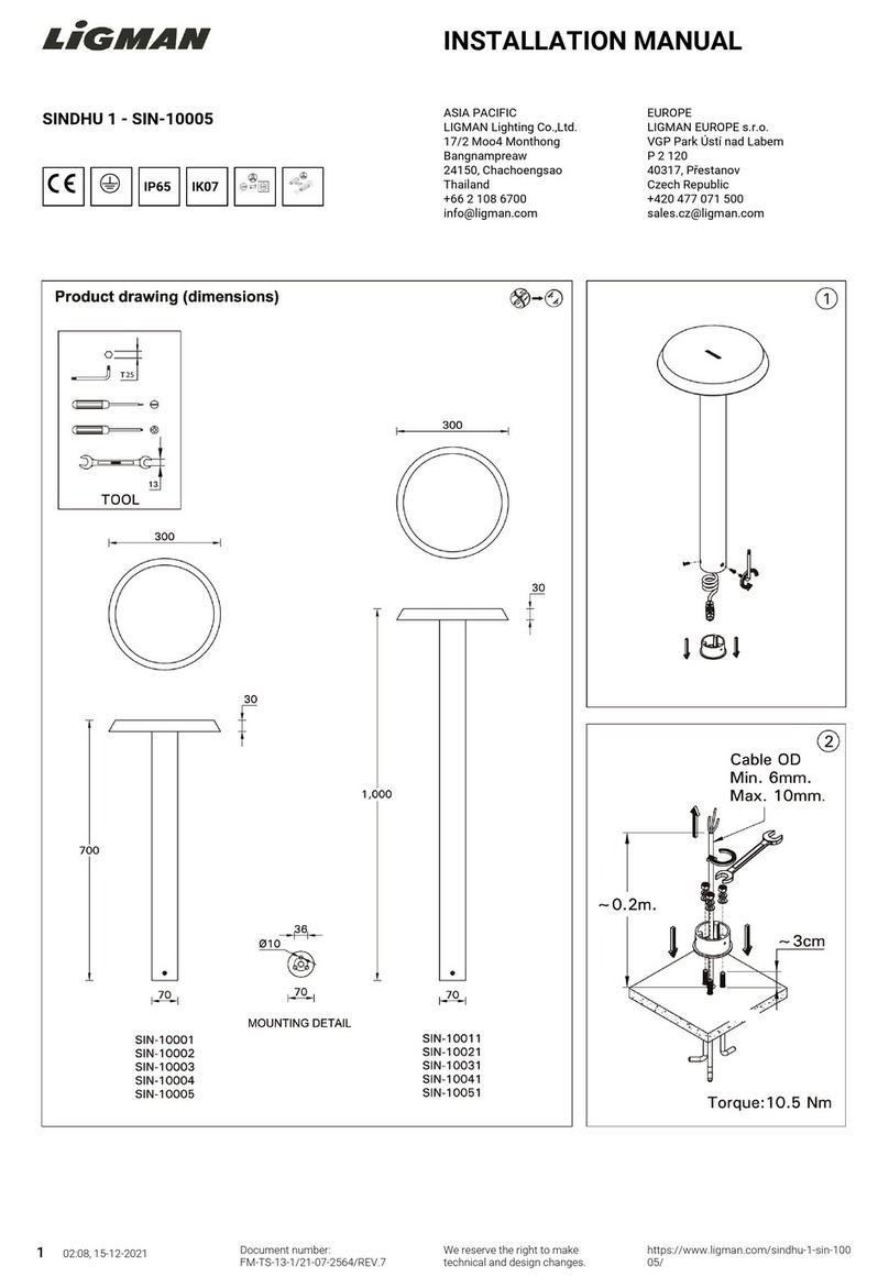 LIGMAN SINDHU 1 Series installation manual