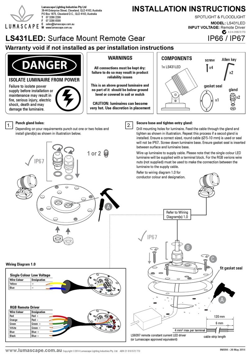 Lumascape LS431LED installation instructions