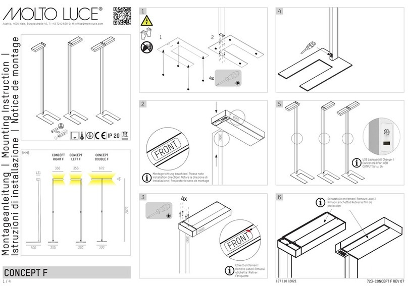 MOLTO LUCE CONCEPT F Mounting instruction