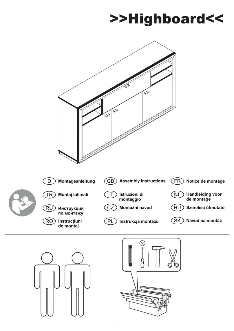 Pronto wonen Highboard 06463/301 Assembly instructions