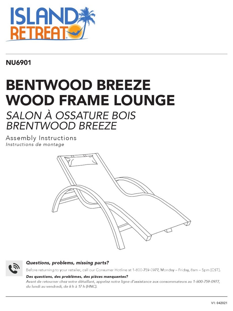 ISLAND RETREAT NU6901 Assembly instructions