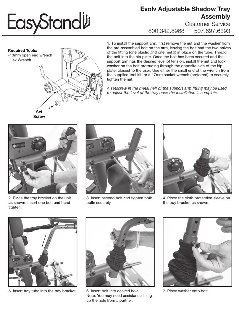 EasyStand Evolv Adjustable Shadow Tray User manual EasyStand Evolv Adjustable Shadow Tray User manual