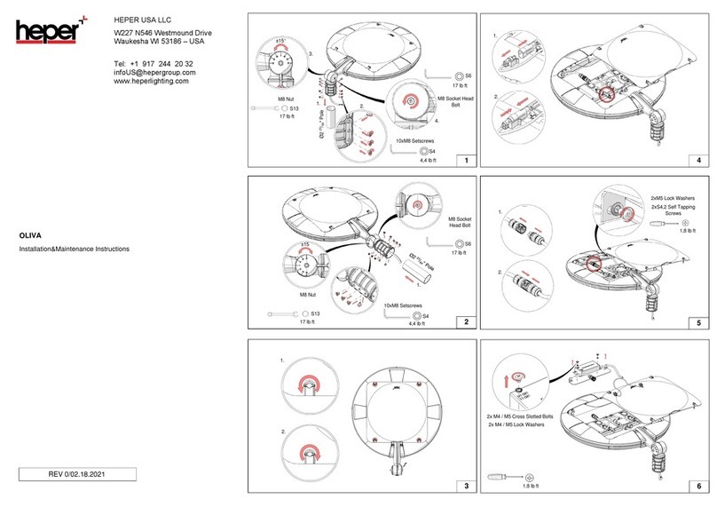 HEPER OLIVA Installation and operating instructions