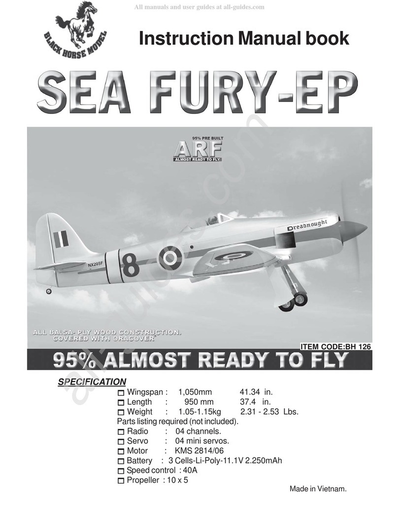 Black Horse Model sea fury-ep Instruction manual book