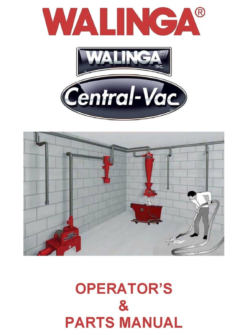 Walinga Central Vac Operator and parts manual
