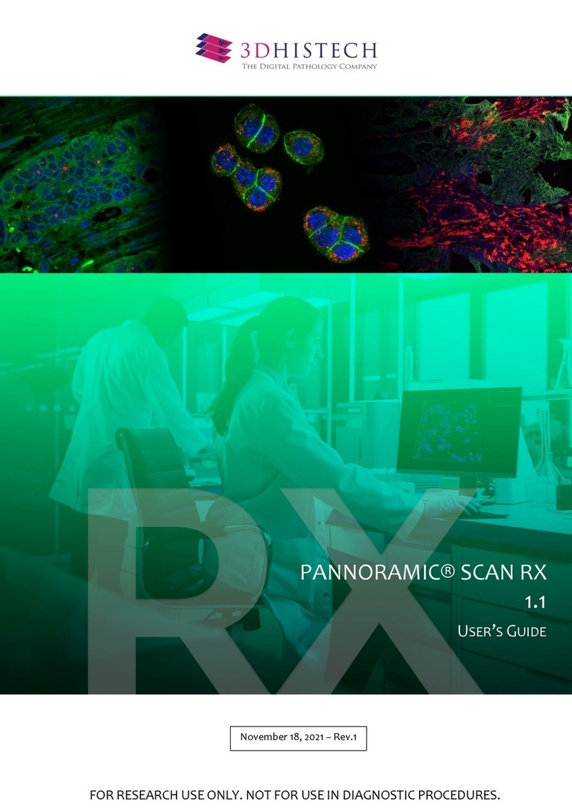 3D Histech PANNORAMIC SCAN RX 1.1 User manual