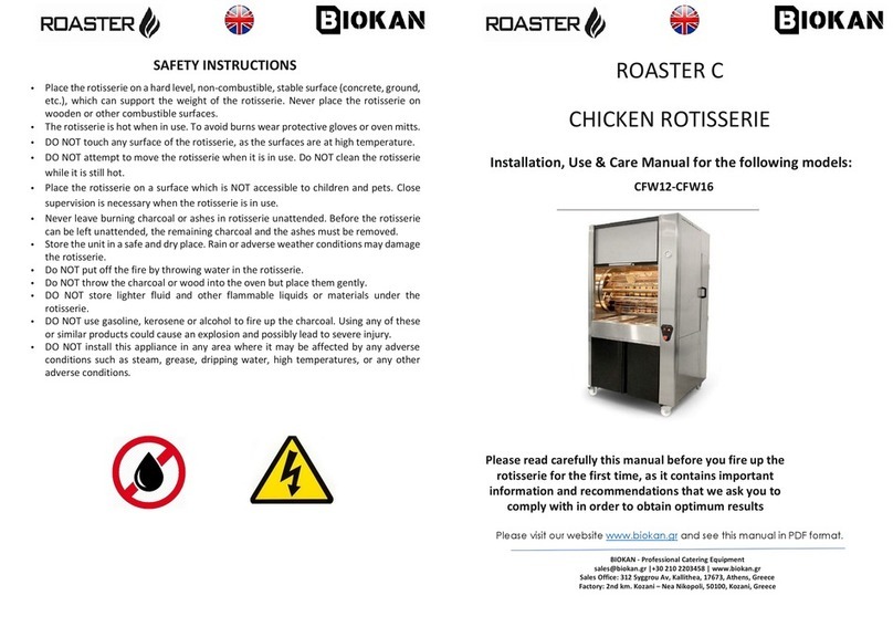 Biokan Chicken ROTTIS Series Installation, use & care manual