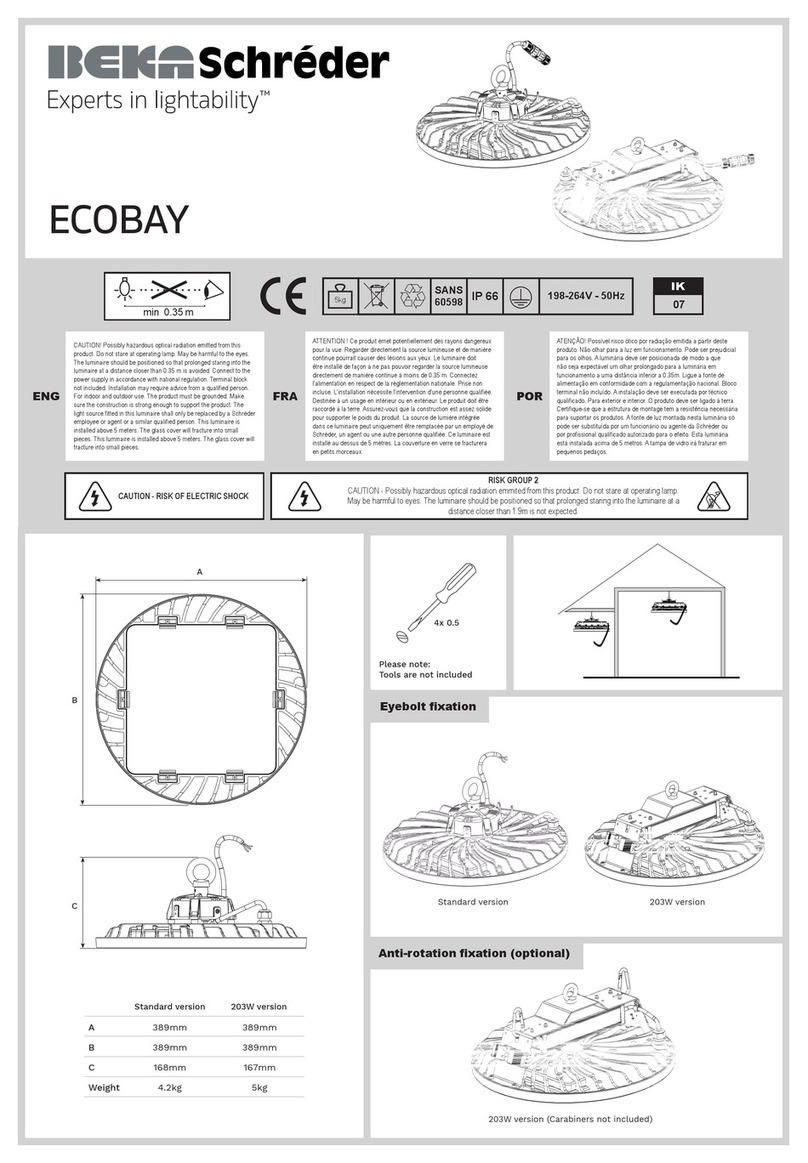 BEKA Schreder ECOBAY installation instructions