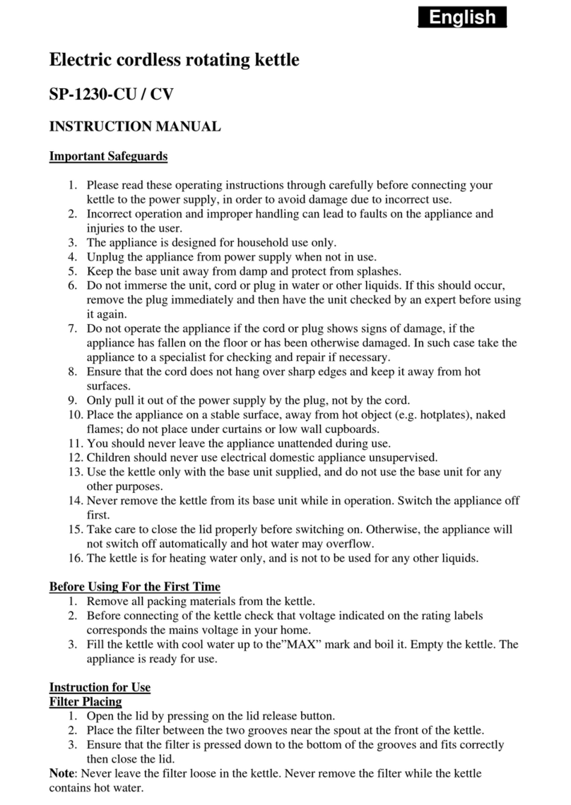 SAPIRHOME SP-1230-CU User manual