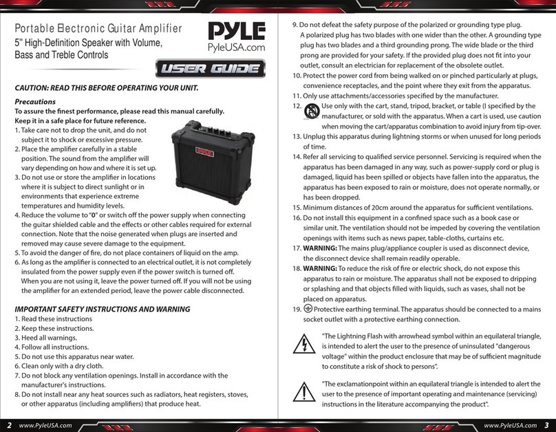 Pyle PGTAMPL117 user guide