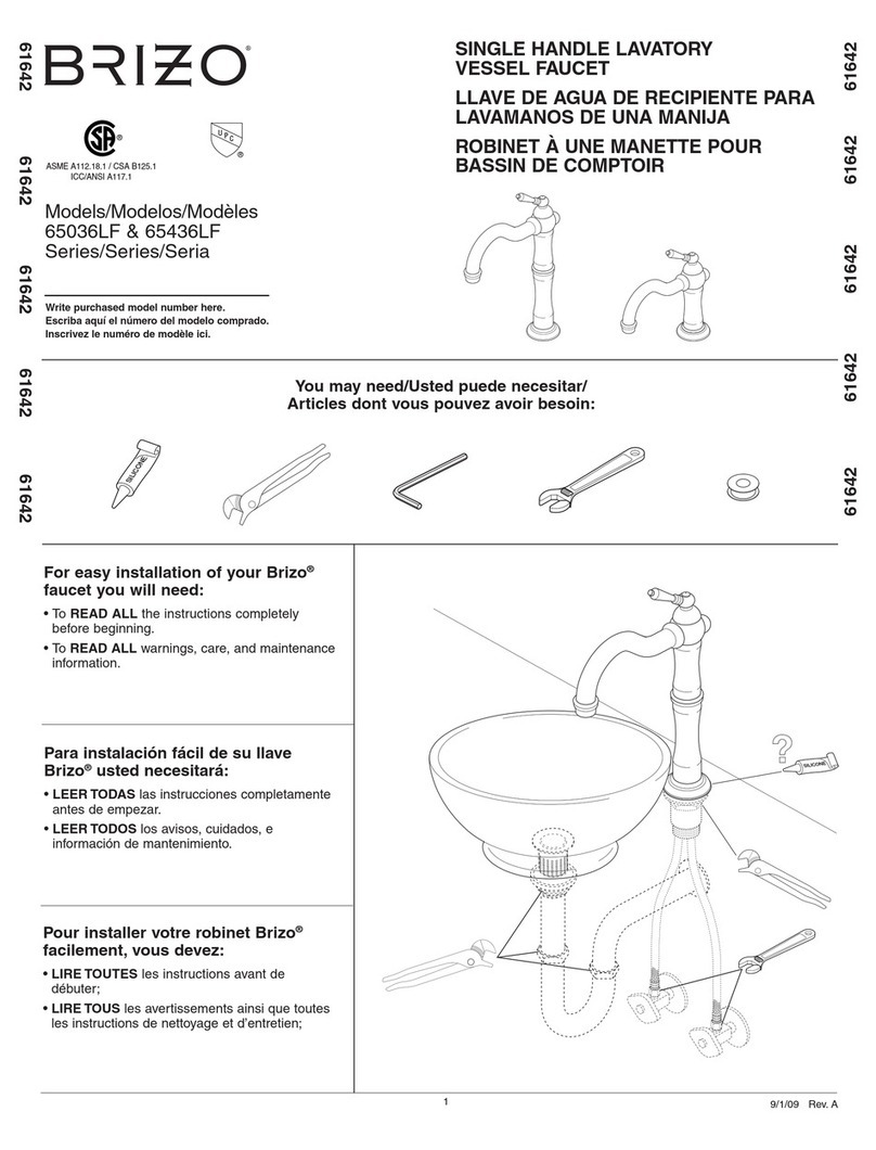 Brizo 65036LF installation instructions