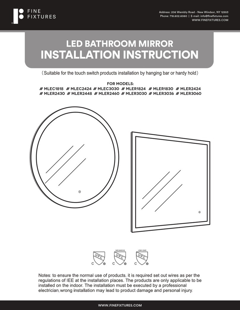 fine fixtures MLEC1818 Installation instruction fine fixtures MLEC1818 Installation instruction