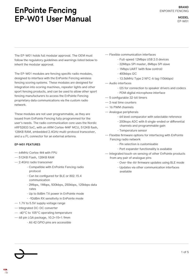 EnPointe EP-W01 User manual