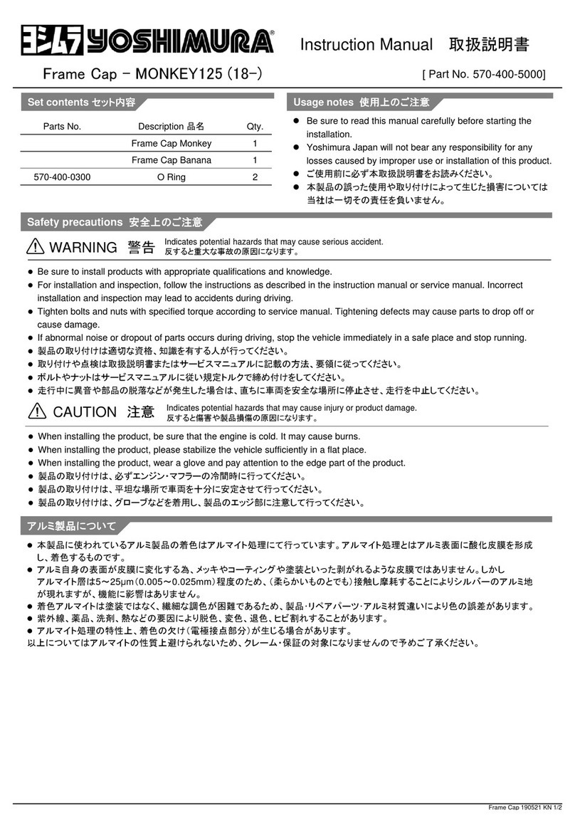 Yoshimura 570-400-0300 instruction manual