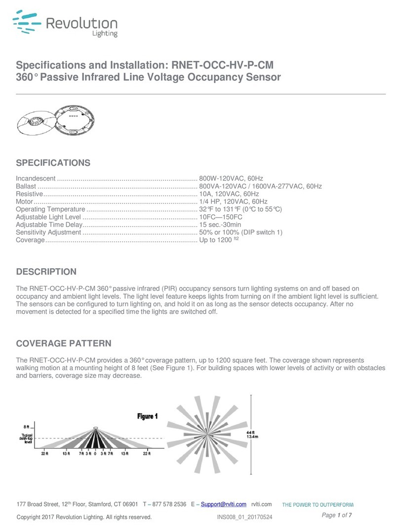R/Evolution RNET-OCC-HV-P-CM Specifications and installation