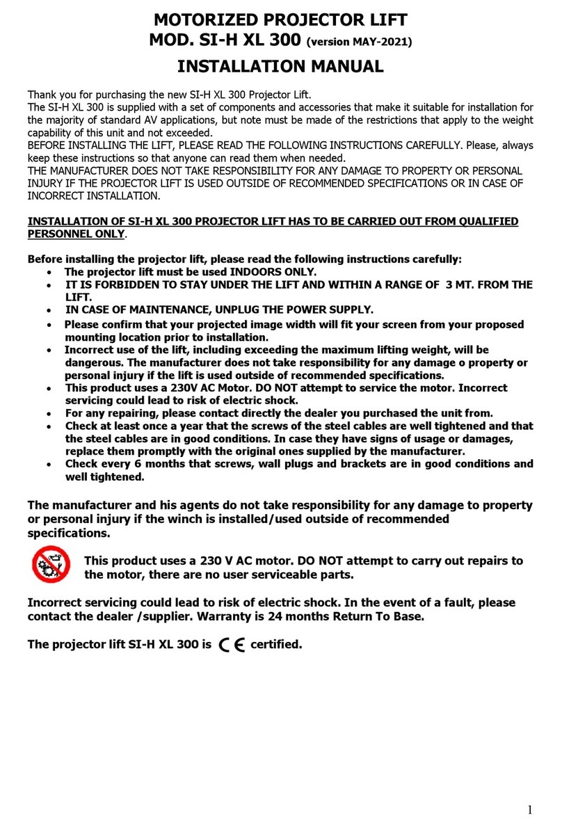 Screen Int SI-H XL 300 User manual