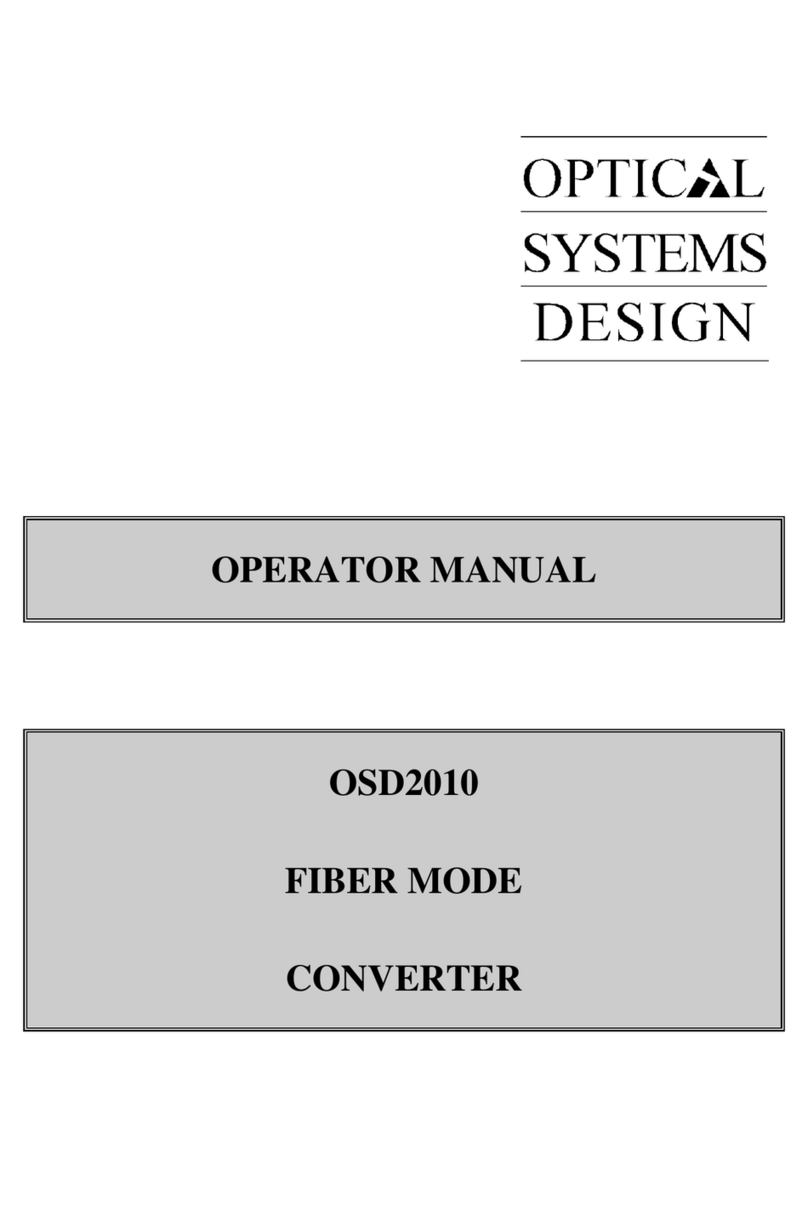 Optical Systems Design OSD2010 Operator's manual Optical Systems Design OSD2010 Operator's manual