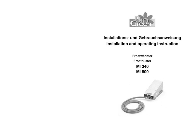 Bio Green Frostbuster User guide