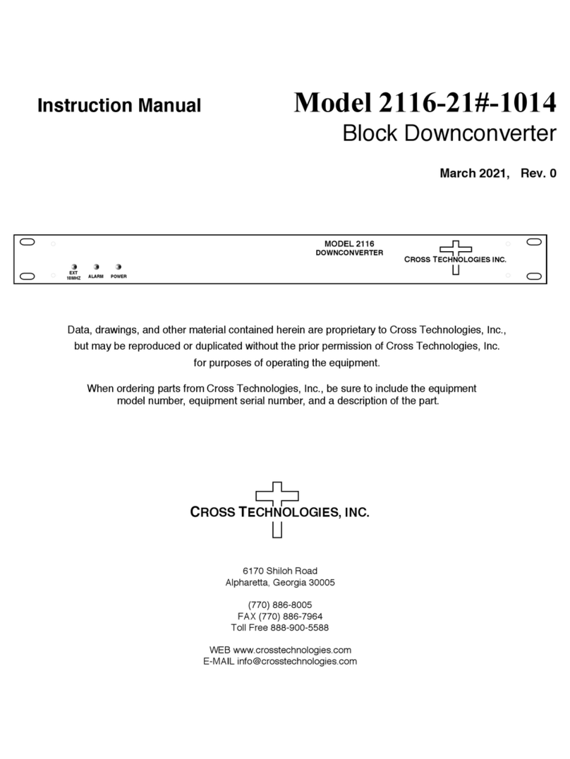 Cross Technologies 2116-21-1014 User manual Cross Technologies 2116-21-1014 User manual