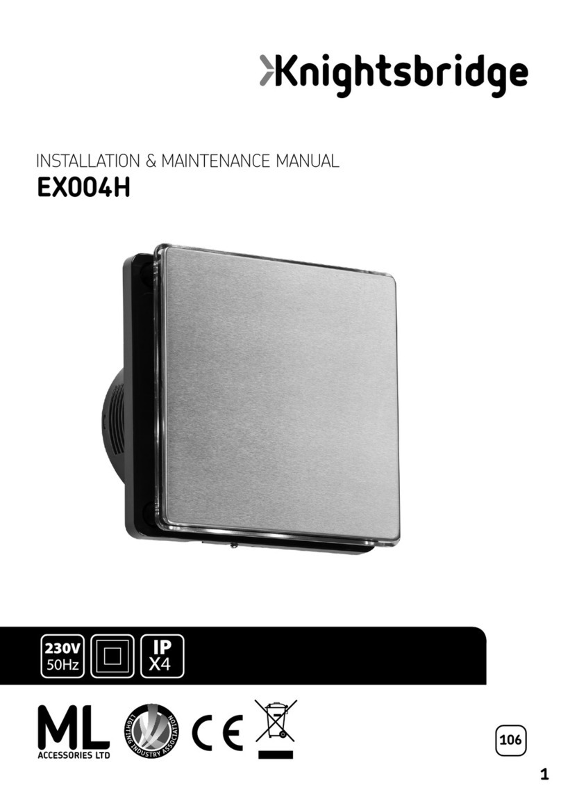 ML Accessories Knightsbridge EX004H Installation & maintenance manual