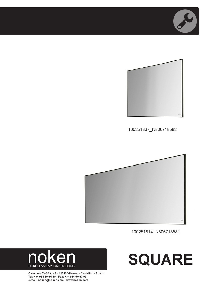 Porcelanosa noken SQUARE 100251837 N806718582 manual